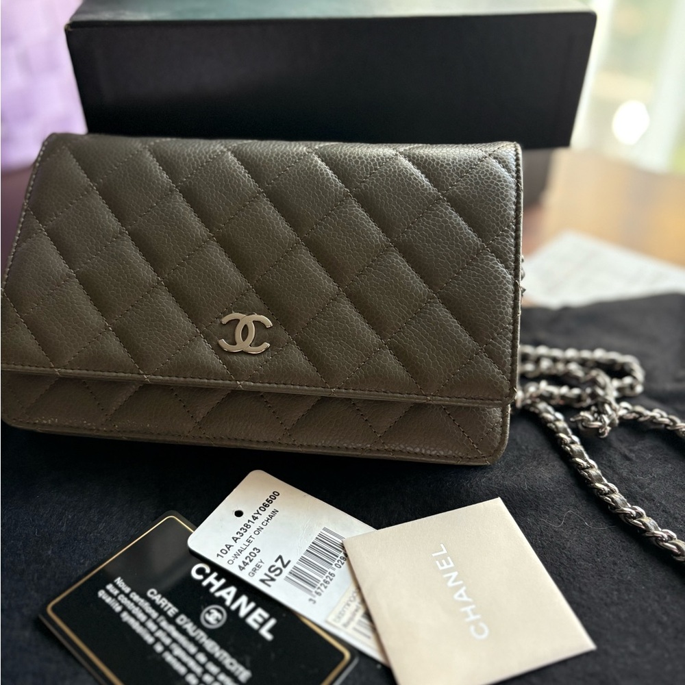 Chanel Caviar Grey WOC  Bag